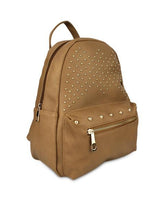 Hiveaxon Brown Embellished Backpack