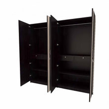 Devark 4 Door Wardrobe Dark Wenge & White Oak