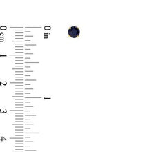 Blue Sapphire Round Stud Hoops