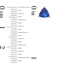 Trillion-Cut Tanzanite Stud Hoops