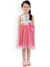 Branyork White & Pink Floral Print Fit & Flare