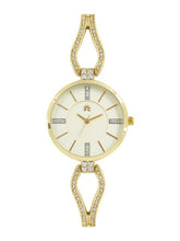 Arumkick Pearly White Studded Analogue Watch